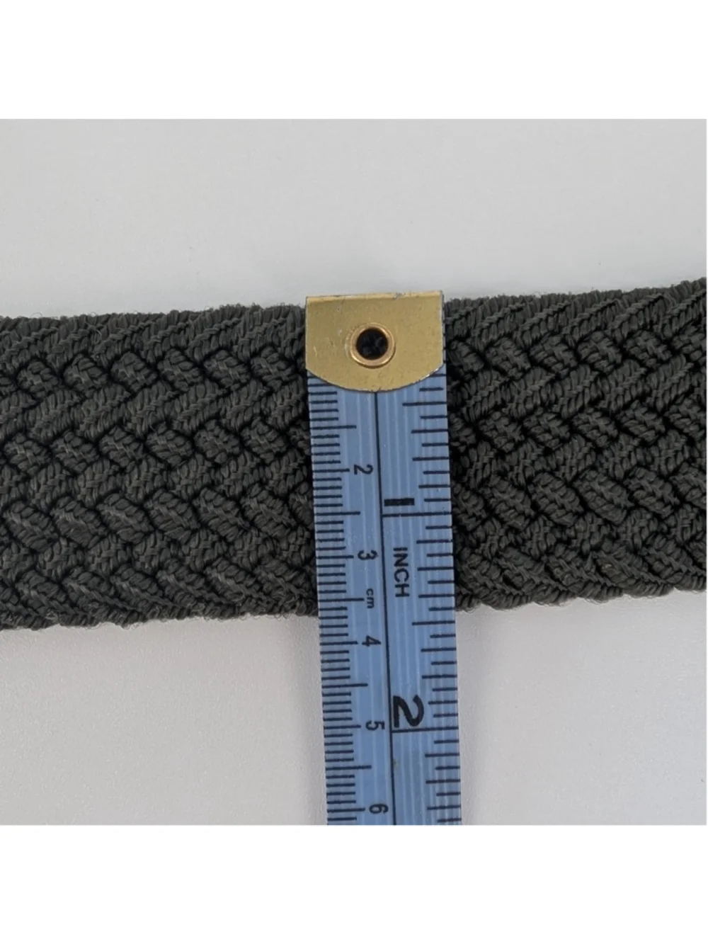 Nike G-Flex Golf Belt Mens M 36-38 Army Green Gray Woven Stretch Braided Swoosh